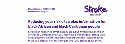 Reducing stroke in Black African and Black Caribbean people